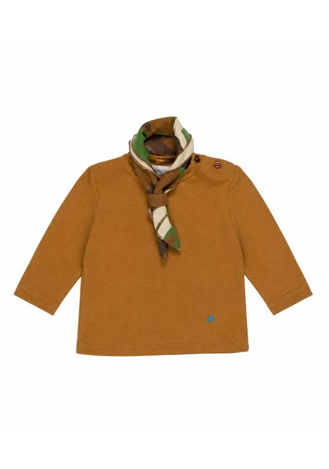 T-shirt con foulard MANUEL RITZ | MR4513CASTAGNA